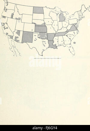 Le mappe di distribuzione di alcuni insetti nocivi negli Stati Uniti (1959) Foto Stock