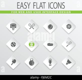 Sport palle set di icone Illustrazione Vettoriale