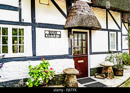 Cottage in Nether Wallop, Hampshire, dove Miss Marple (TV) vissuto Foto Stock