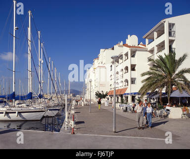 Ristoranti sul Quayside, Marina Bay, Gibilterra, Gibilterra Foto Stock