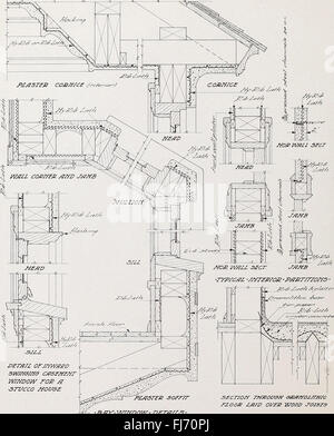 Hy-nervatura e rete metallica per cemento, stucco e gesso in tetti, pavimenti, pareti, sciavero, le partizioni, soffitti, incrostazioni, archi, condutture e serbatoi (1919) Foto Stock