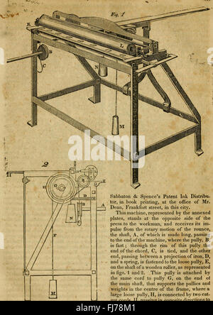 Meccanica' magazine e registro delle invenzioni e miglioramenti (1833) Foto Stock