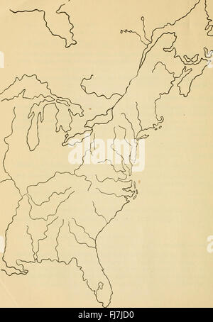 Un programma creato nel 1919 che delinea gli argomenti chiave della storia americana per gli studenti di settima e ottava elementare, con l'obiettivo di educare su eventi e figure storiche. Foto Stock