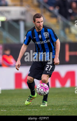 Modena, Italia. 28 Feb, 2016. Jasmin Kurtic (Atalanta) Calcio/Calcetto : Italiano 'Serie A' match tra Carpi FC 1-1 Atalanta allo Stadio Alberto Braglia di Modena . © Maurizio Borsari/AFLO/Alamy Live News Foto Stock