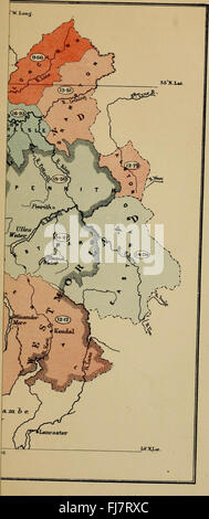 La distribuzione geografica della malattia in Gran Bretagna (1892) Foto Stock