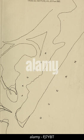 Una raccolta di articoli scientifici e rapporti di ricerca della Royal Society of New Zealand, pubblicata nel 1870, che copre varie discipline della scienza. Foto Stock