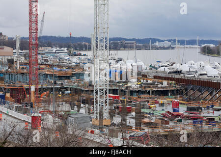 Washington, DC Riqualificazione del waterfront costruzione - USA Foto Stock