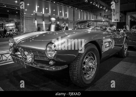 Grand tourer BMW Auto 507, 1957. In bianco e nero. Foto Stock