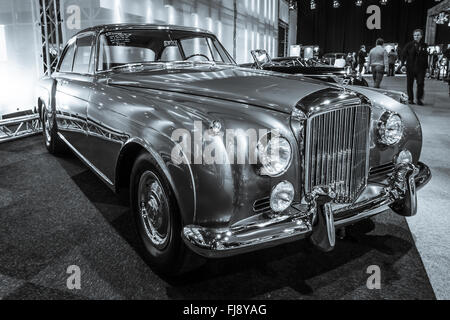 Auto di lusso Bentley Continental S2, 1961. Boby da H. J. Mulliner. In bianco e nero. Foto Stock