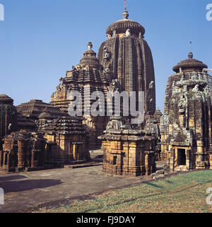 Tempio Lingaraj, Bhubaneswar, Orissa, India, Asia Foto Stock