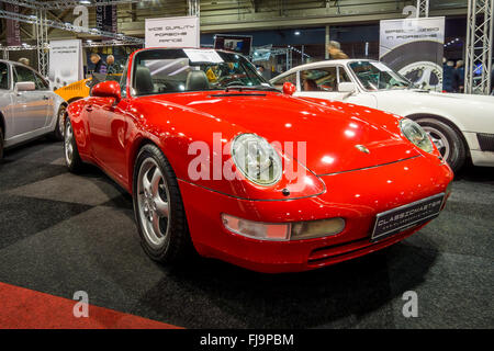 Auto sportiva Porsche 911 Carrera (993) Cabriolet, 1995. Foto Stock