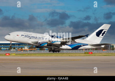 Malaysian Airlines Airbus A380 Foto Stock