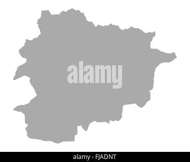 Mappa di Andorra Foto Stock