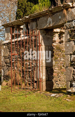 Rovine della Chiesa a Kilmore sull'Isola di Skye Foto Stock