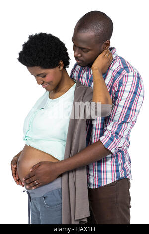 Coppia felice in attesa di un bambino Foto Stock