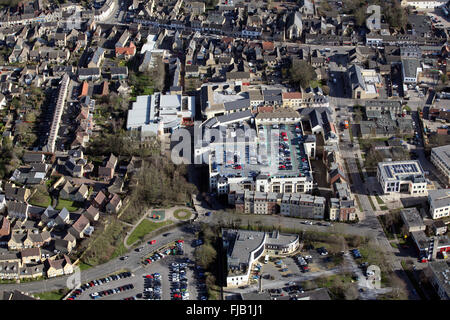 Vista aerea di Witney in centro in Oxfordshire, Regno Unito Foto Stock