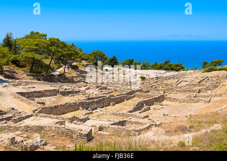 Kamiros rovine. Rhodes, Grecia Foto Stock