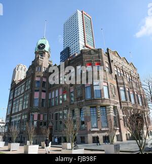 Hotel New York di Rotterdam, Paesi Bassi. Ex uffici della Holland America Line. Stile Art Nouveau, risalente al 1917 Foto Stock