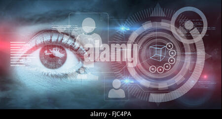 Immagine composita di close-up ritratto di donna eye Foto Stock
