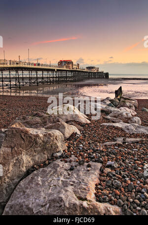 Worthimg Pier al crepuscolo, Worthing,West Sussex Foto Stock