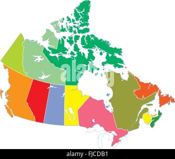 Mappa di Canada Illustrazione Vettoriale
