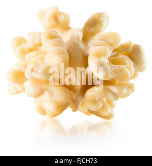 Kernel di noce isolata su uno sfondo bianco. Foto Stock