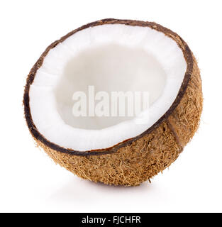 Il cocco isolato su uno sfondo bianco. Foto Stock
