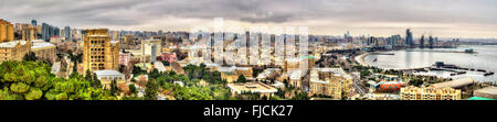 Panorama della città di Baku Foto Stock
