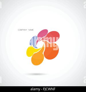 Creative vettore astratto logo design template.illustrazione vettoriale. Illustrazione Vettoriale