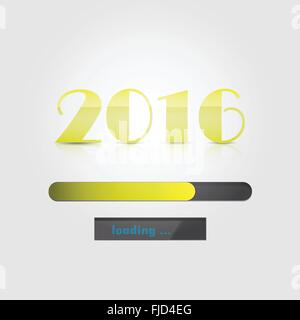 Felice Anno Nuovo 2016.Colorata greeting card design.illustrazione vettoriale per vacanza design. Parte poster, biglietto di auguri Illustrazione Vettoriale