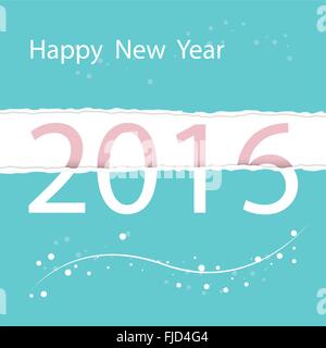 Felice Anno Nuovo 2016.Colorata greeting card design.illustrazione vettoriale per vacanza design. Parte poster, biglietto di auguri Illustrazione Vettoriale