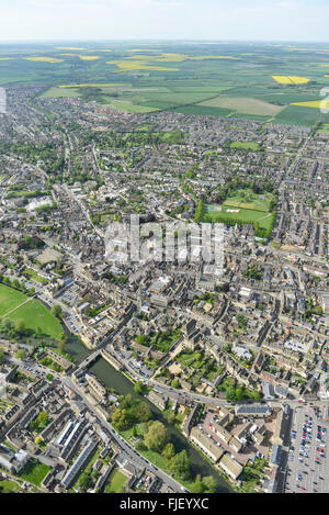 General Vedute aeree del Lincolnshire città di Stamford Foto Stock