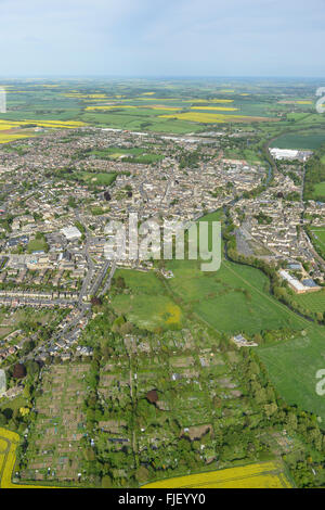 General Vedute aeree del Lincolnshire città di Stamford Foto Stock