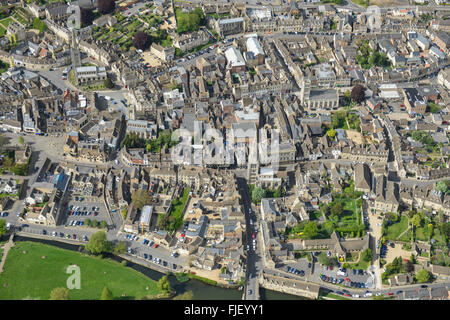 Una veduta aerea del centro città di Stamford, Lincolnshire Foto Stock