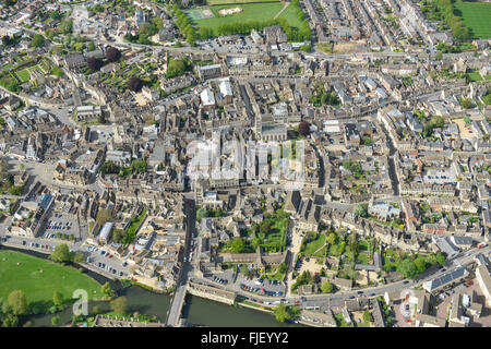 Una veduta aerea del centro città di Stamford, Lincolnshire Foto Stock