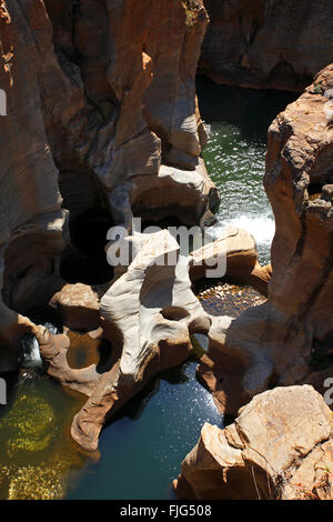 Bourke's Luck buche, Blyde River Canyon, Panorama Route, Mpumalanga Provincia, Sud Africa Foto Stock