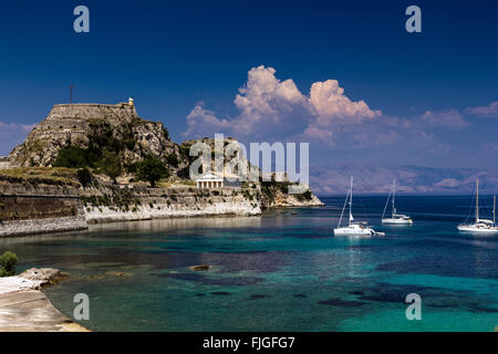 Vecchia Fortezza, Kerkira, Corfù Foto Stock