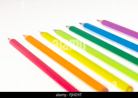 penne di colore Foto Stock