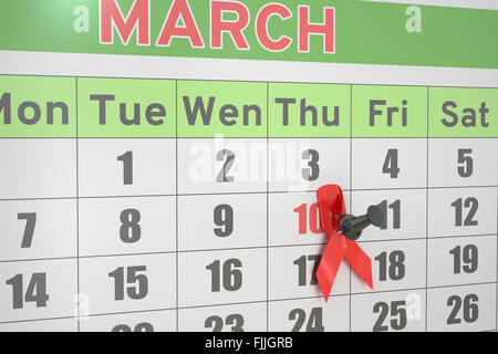 Nazionale Femminile e la ragazza HIV/AIDS Awareness giorno concept Foto Stock