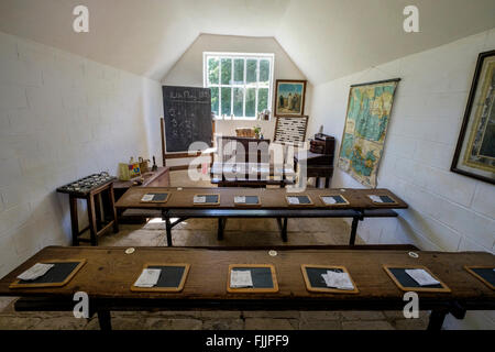 Scuola vittoriana camera Weald and Downland Open Air Museum Singleton West Sussex Foto Stock
