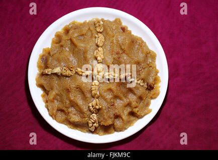 Gustosa moong daal Halwa Foto Stock