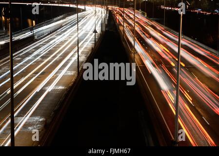 Tracce dell'indicatore luminoso Foto Stock