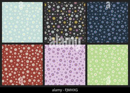 Flower daisy pattern pattern di camomilla Illustrazione Vettoriale