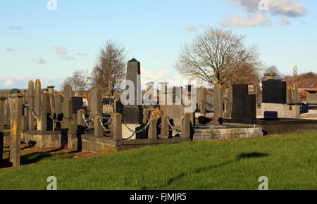 Harkstede. Febbraio-28-2016. Vecchio Cimitero presso la chiesa di Harkstede.I Paesi Bassi Foto Stock