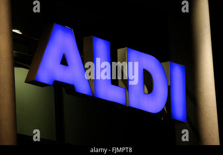 Markenname: 'Aldi', Berlino. Foto Stock