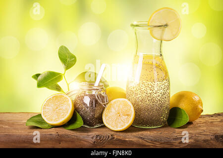 Chia fresca natural energy drink Foto Stock