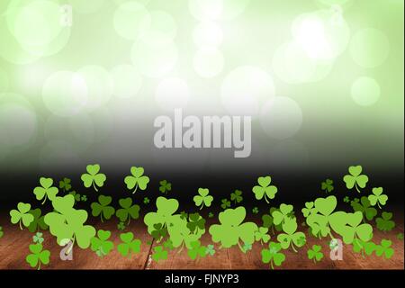 Tre trifogli foglia Foto Stock