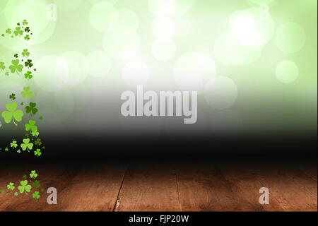 Tre trifogli foglia Foto Stock