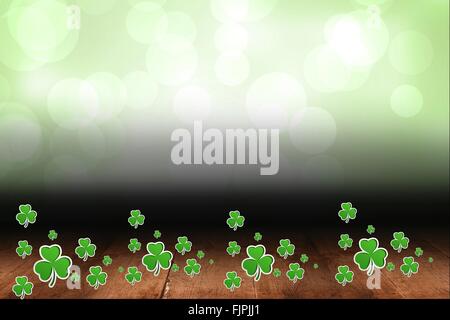 Tre trifogli foglia Foto Stock