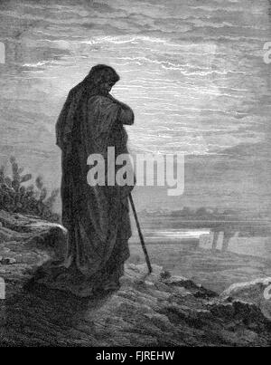 Il profeta Amos, illustrazione di Gustave Doré (1832 - 1883) Foto Stock